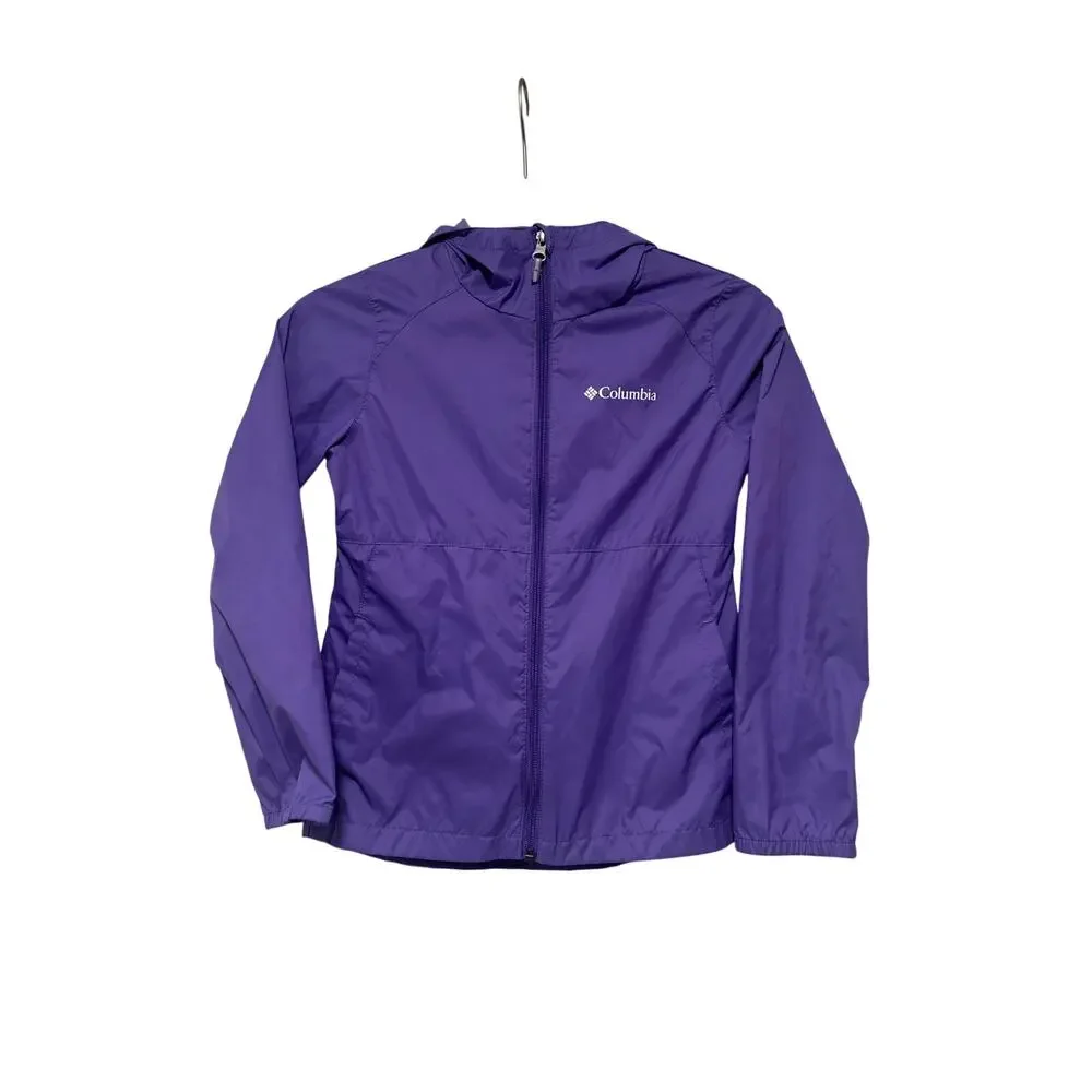 Columbia Purple Hooded Zip-Up Jacket Small